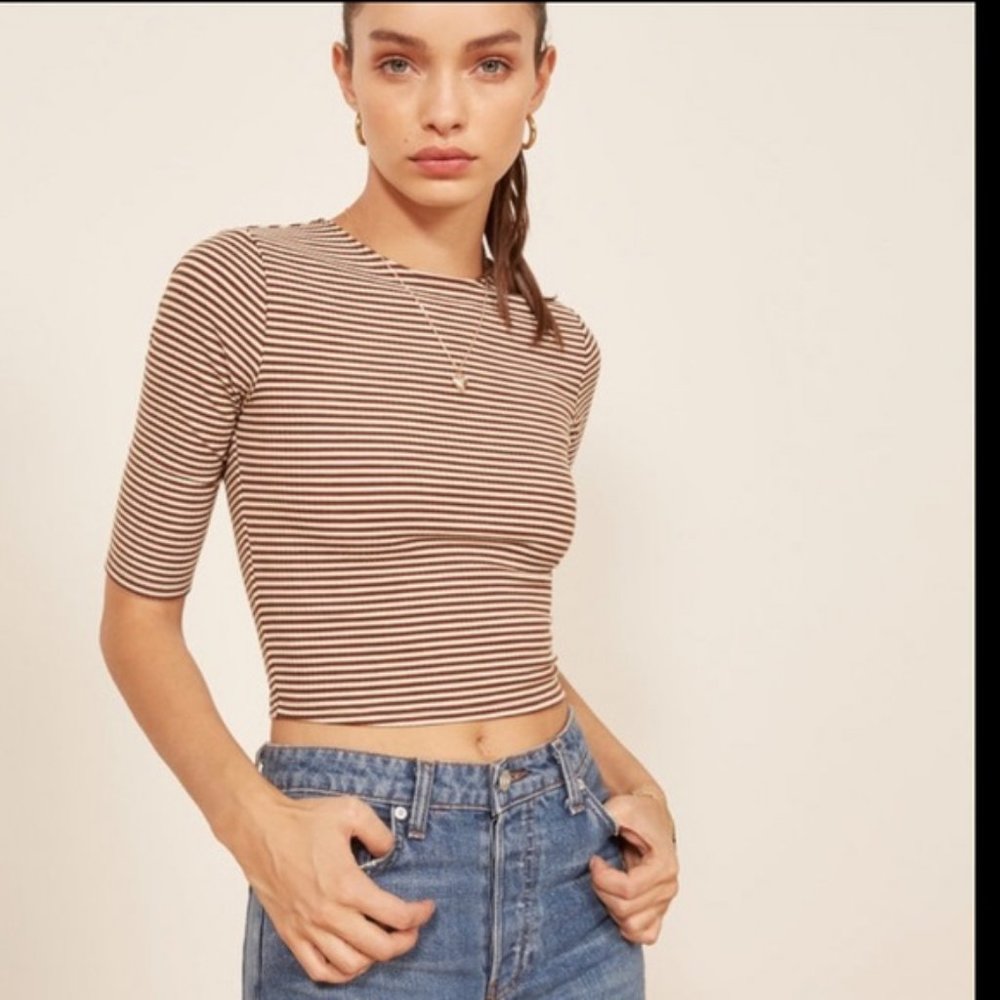 Reformation Striped Top